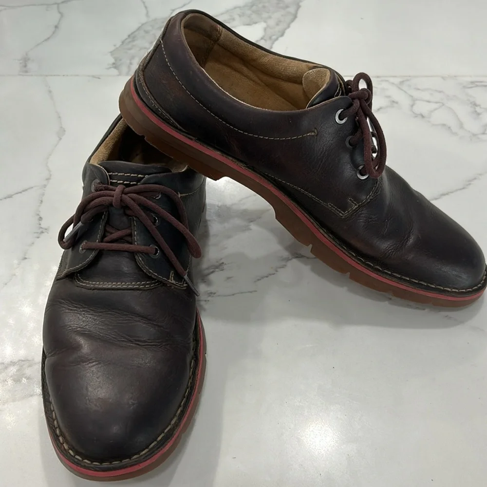 Clarks 1825 Brown Genuine Leather Casual Oxfords. Men’s‎ Shoes Size 12